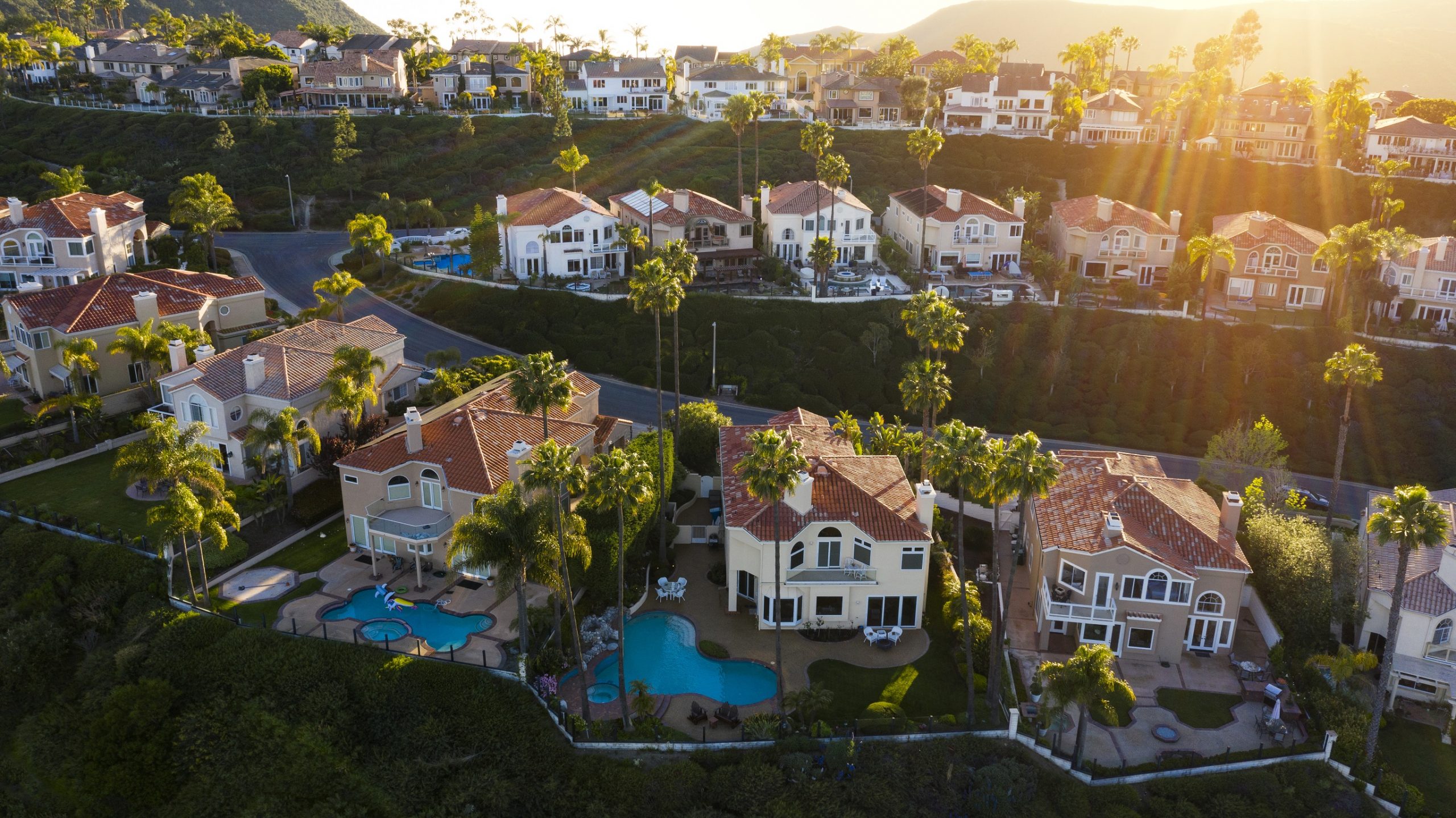 Aerial view of South Orange County's Laguna Niguel, California.